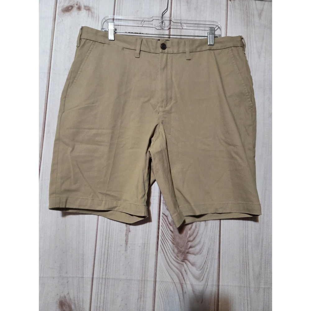 Lands End Mens Khaki Chino Shorts Traditional Fit Beige Size 36 NWT Uniform